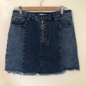 Dance & Marvel Frayed Jean Skirt